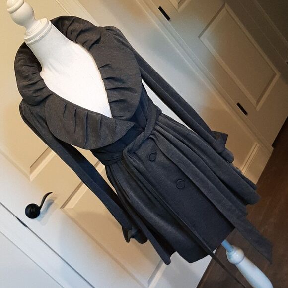 Madison Heather Gray Jacket with Belt NWT - Picture 1 of 16